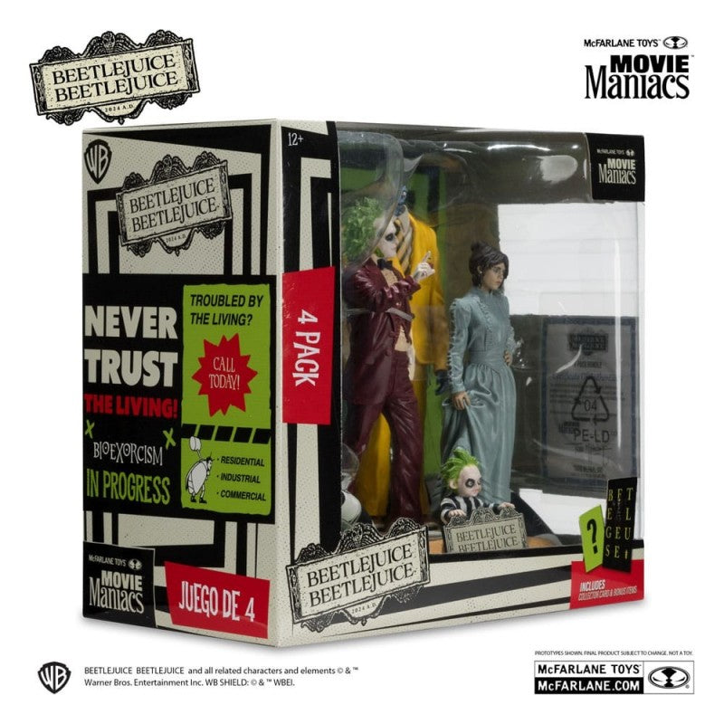 McFarlane Toys Movie Maniacs Beetlejuice Beetlejuice 4-Figure Statue Set