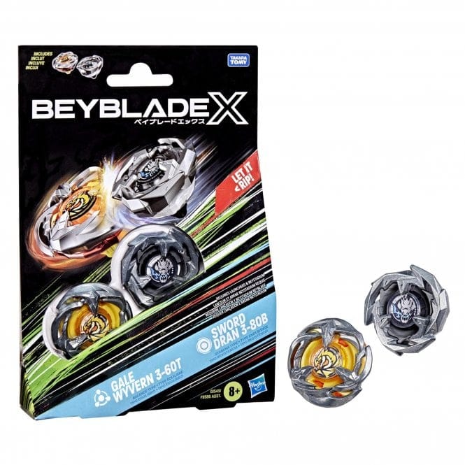Beyblade X Gale Wyvern 3-60T & Sword Dran 3-80B Dual Pack Se 5010996290342
