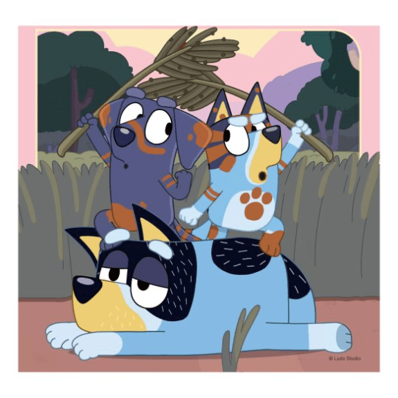 Bluey: 3x 49 Piece Jigsaw Puzzle 4005556056859