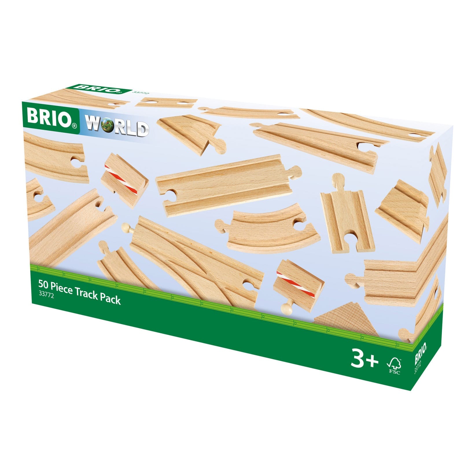 Brio 50pc Wooden Track Set 7312350337723