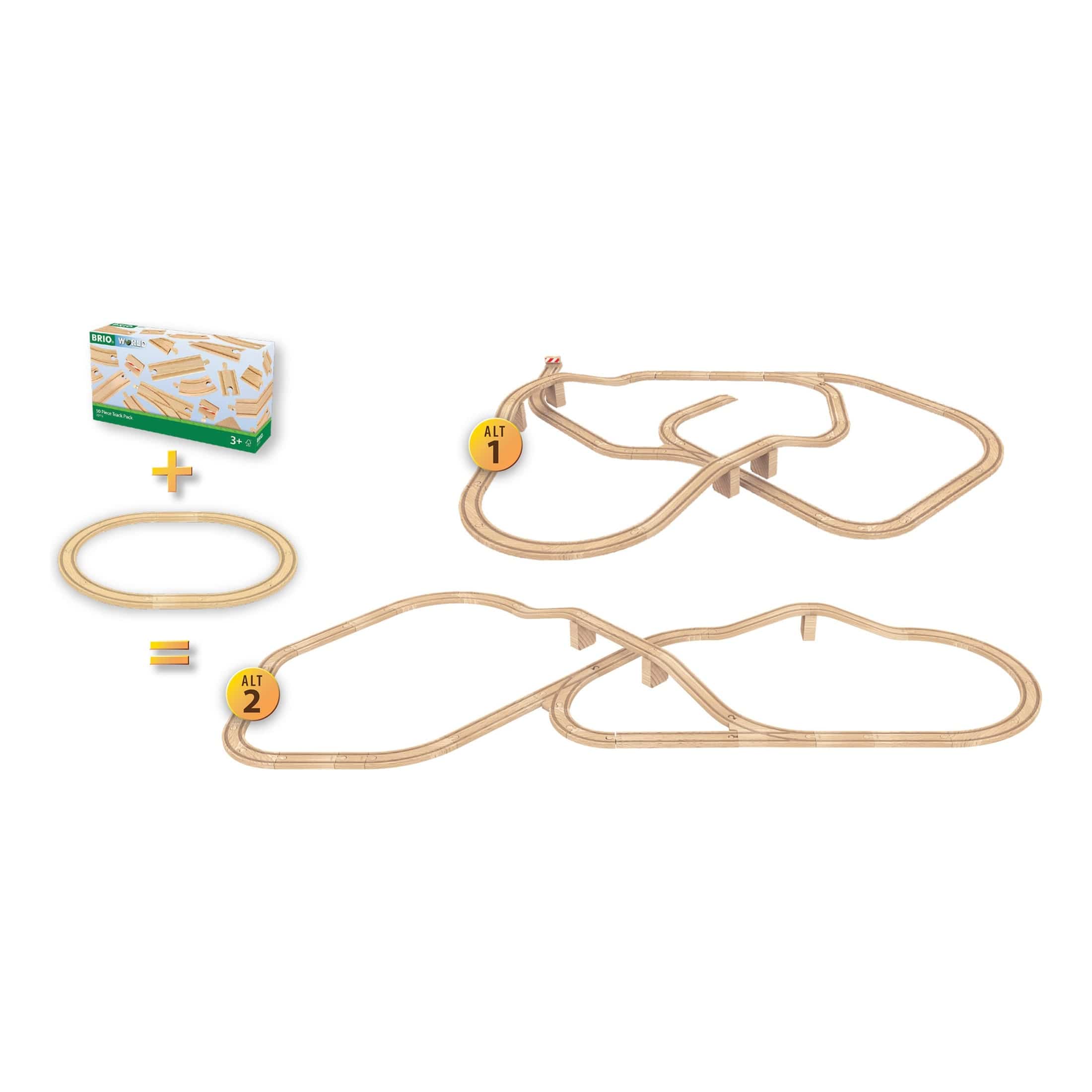 Brio 50pc Wooden Track Set 7312350337723