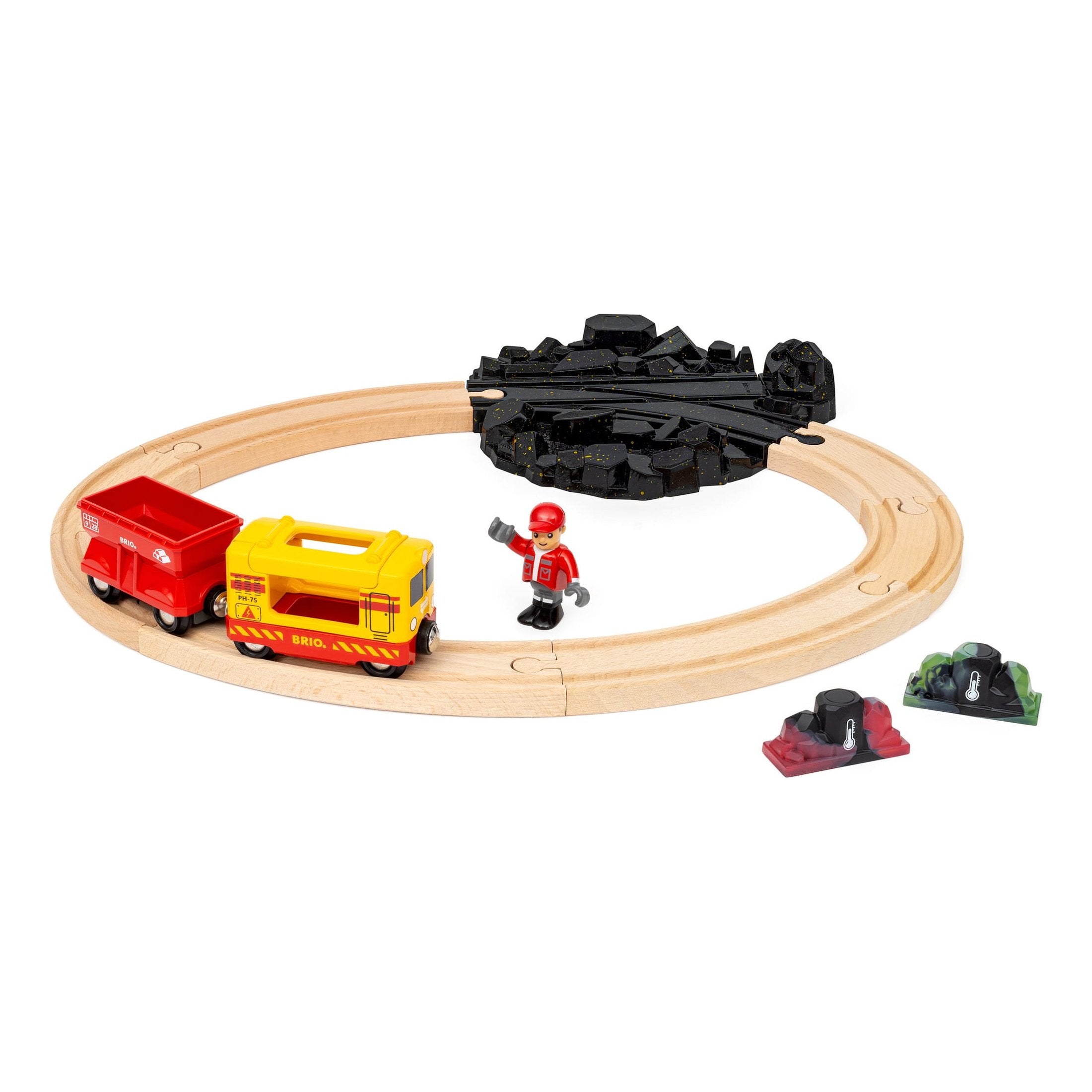 Brio Gemstone Cargo Set 14-Piece Yellow-Red Engine Gem Mine 7312350361308