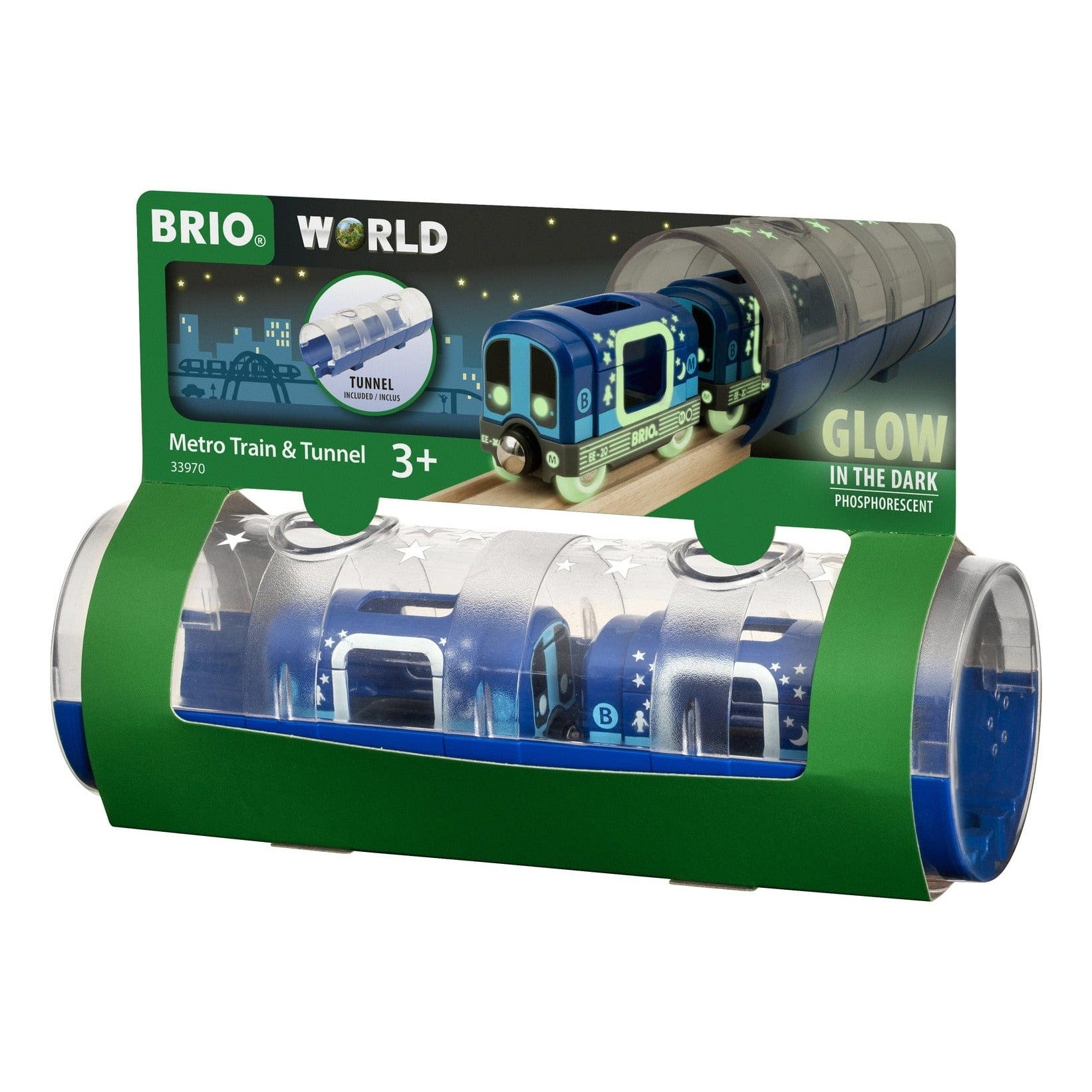 Brio Tunnel and Glow in the Dark Metro Train