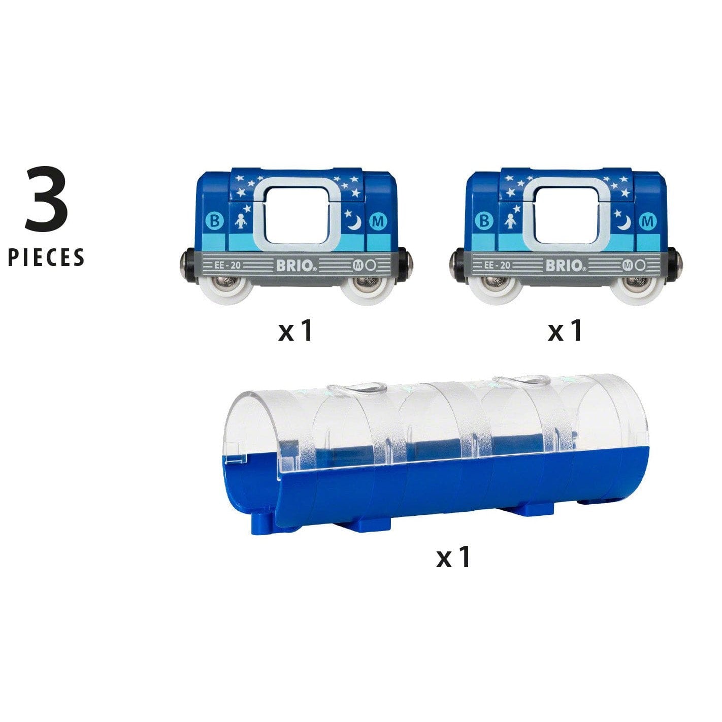 Brio Tunnel and Glow in the Dark Metro Train
