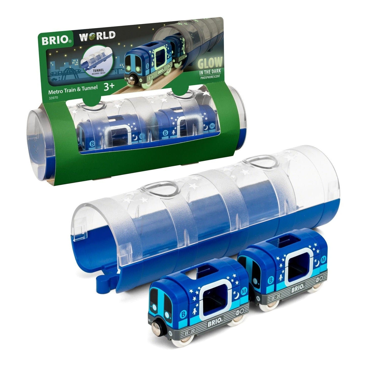 Brio Tunnel and Glow in the Dark Metro Train