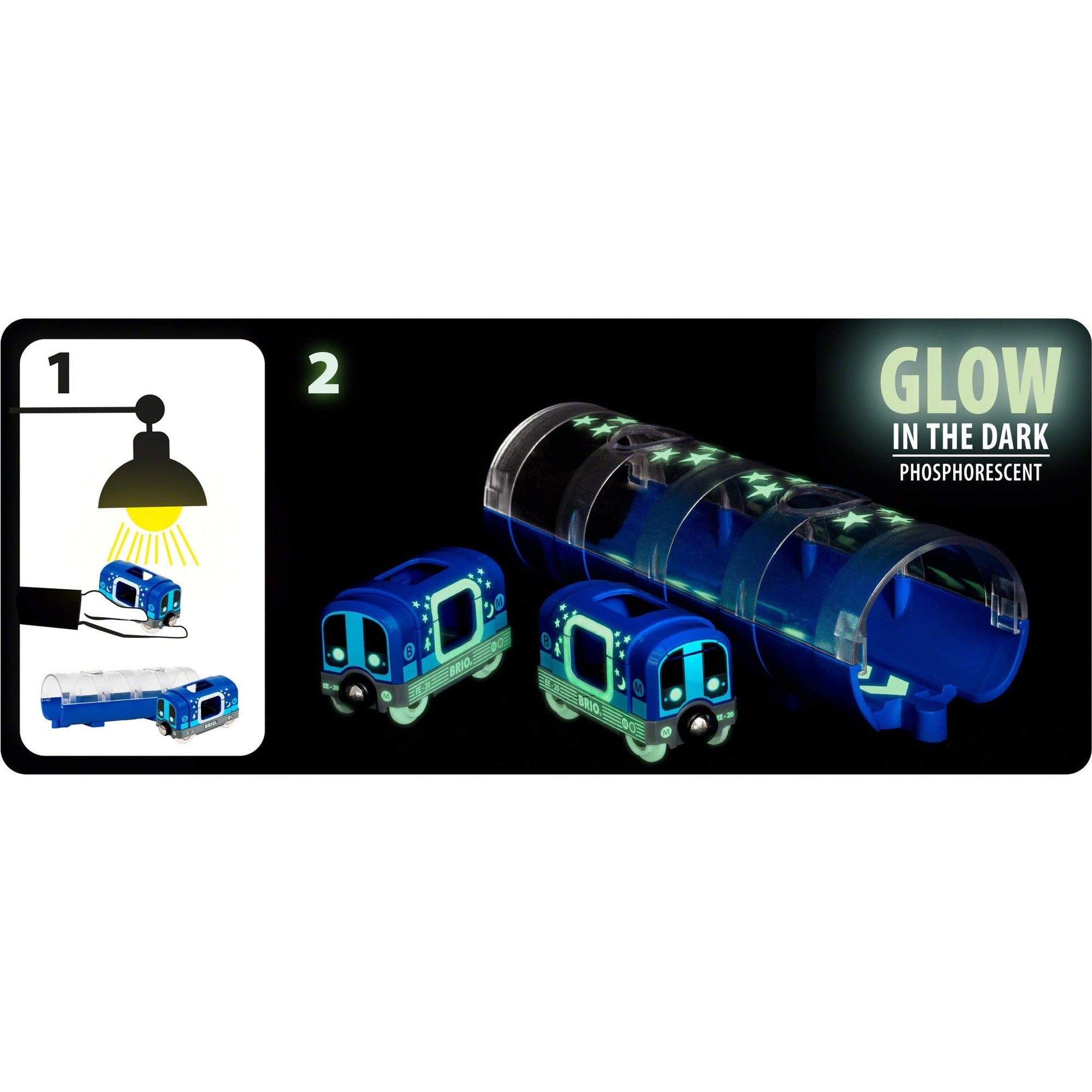 Brio Tunnel and Glow in the Dark Metro Train