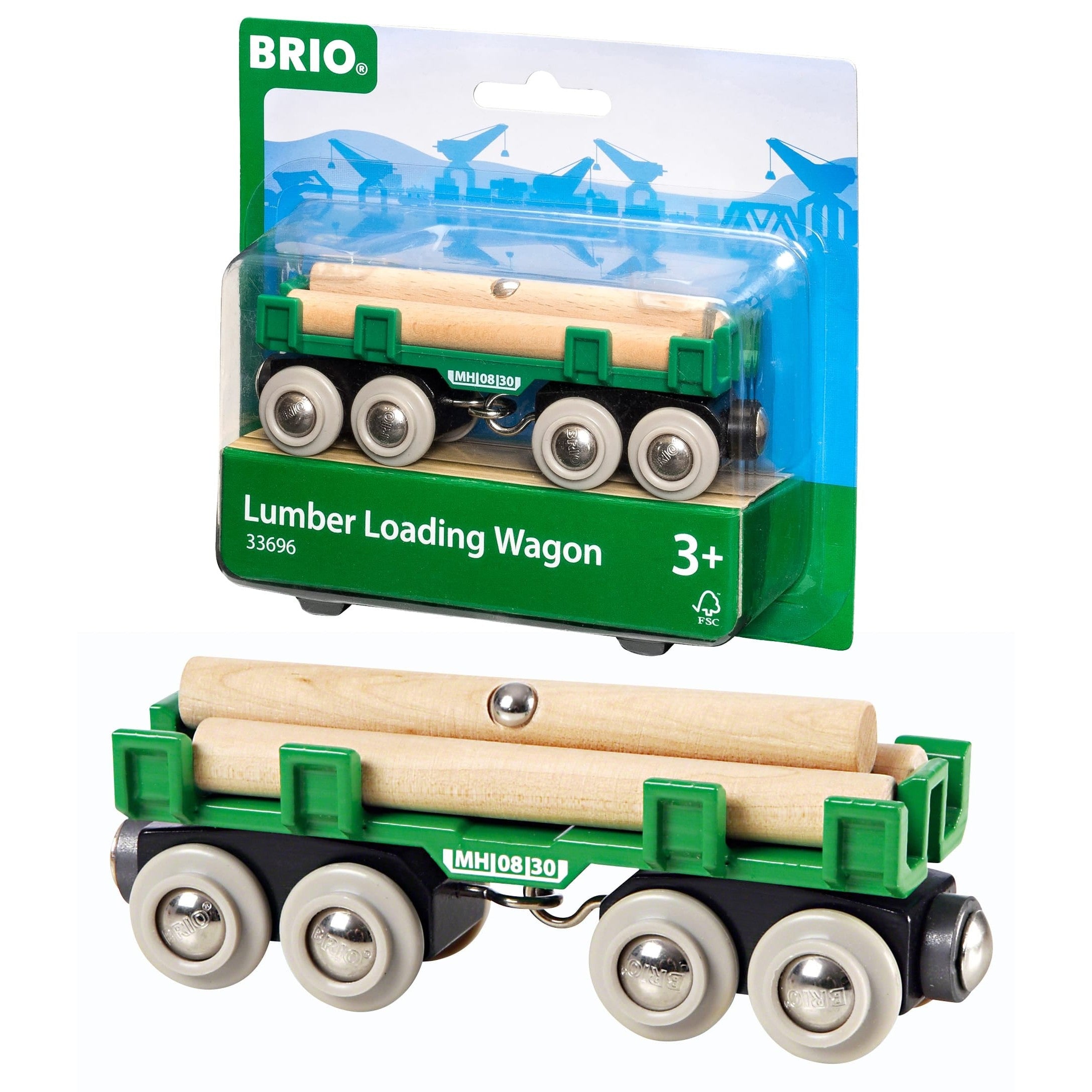 Brio World Lumber Loading Wagon Toy Playset 7312350336962