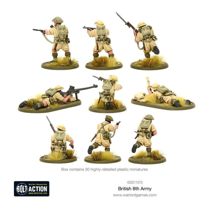 Bolt Action British 8th Army Infantry Miniatures