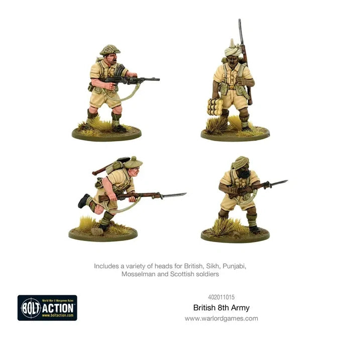 Bolt Action British 8th Army Infantry Miniatures