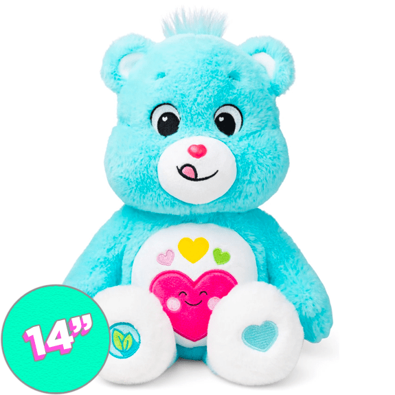 Care Bear 14 Inch Bean Plush Always Here Bear 885561226232