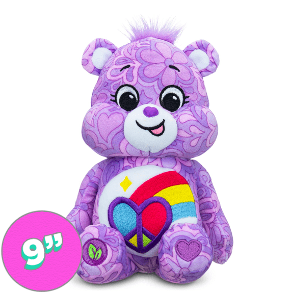 Care Bear 9 Inch Bean Plush Peaceful Heart Bear 885561226713