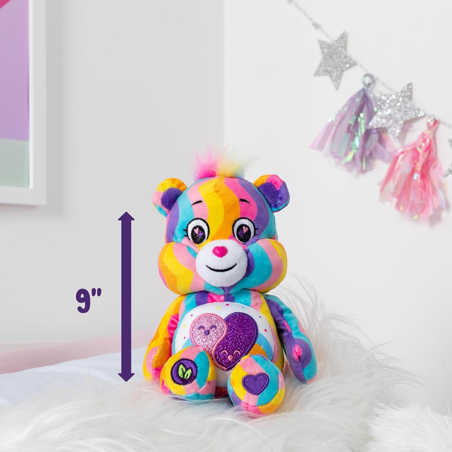 Care Bear 9 Inch Funsize Sparkle Friends Forever Bear 885561227987