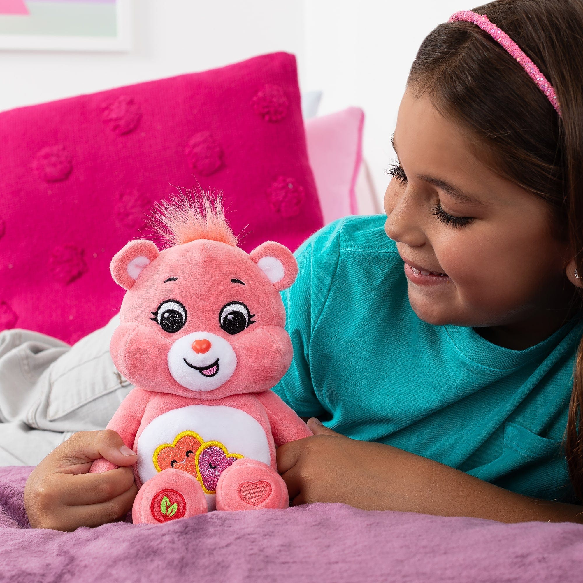 Care Bear 9 Inch Funsize Sparkle Love-A-Lot Bear 885561227994