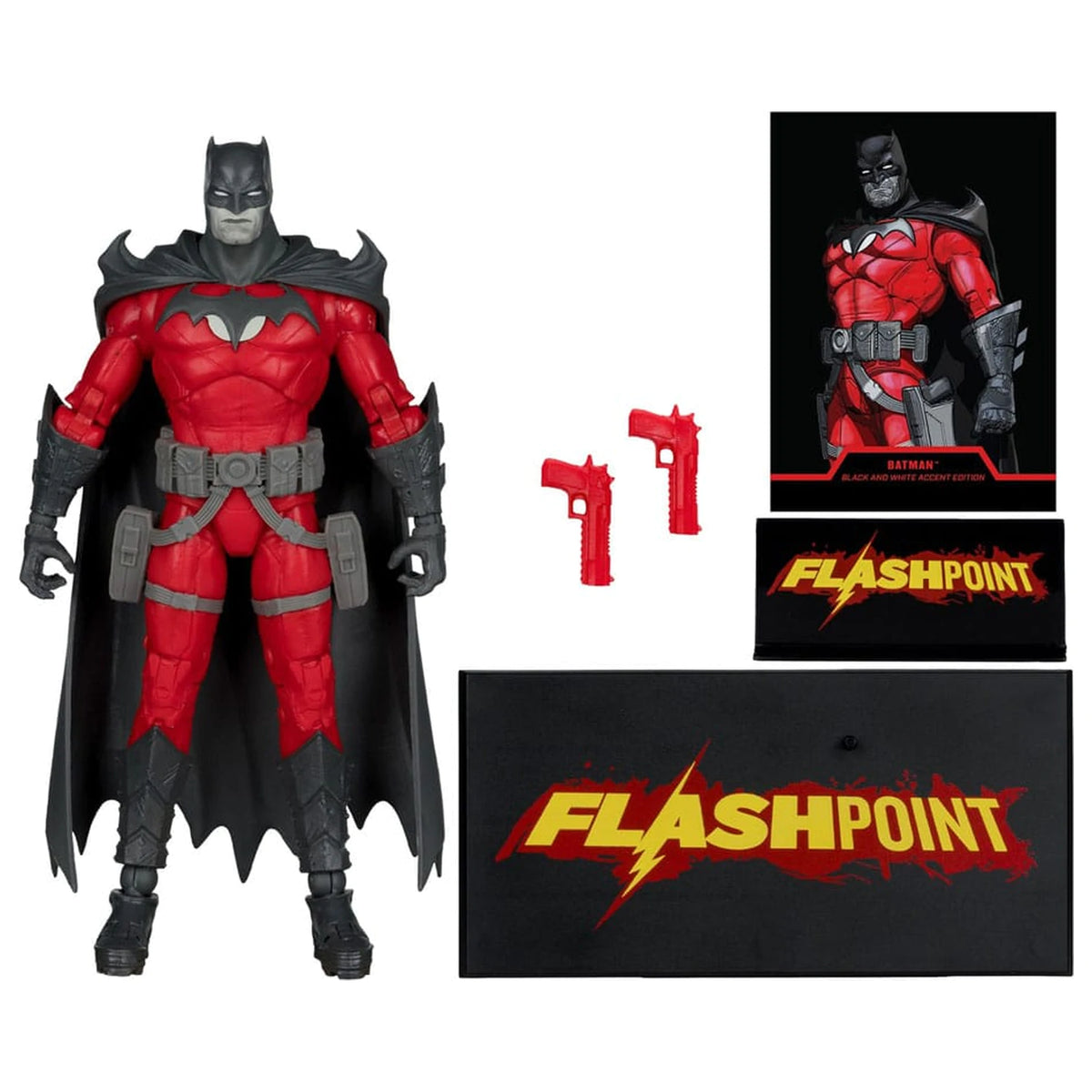 McFarlane Toys DC Multiverse Batman Flashpoint Black & White Accent Gold Label 18 cm Action Figure