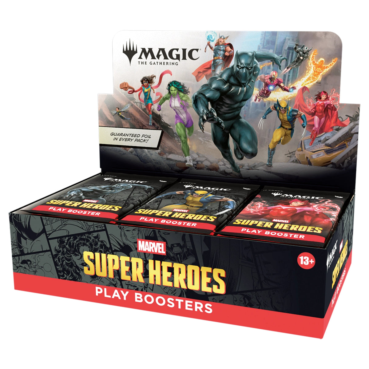 Magic: The Gathering | Marvel Super Heroes Play Booster Box – 30 Packs (Chance of Chase)