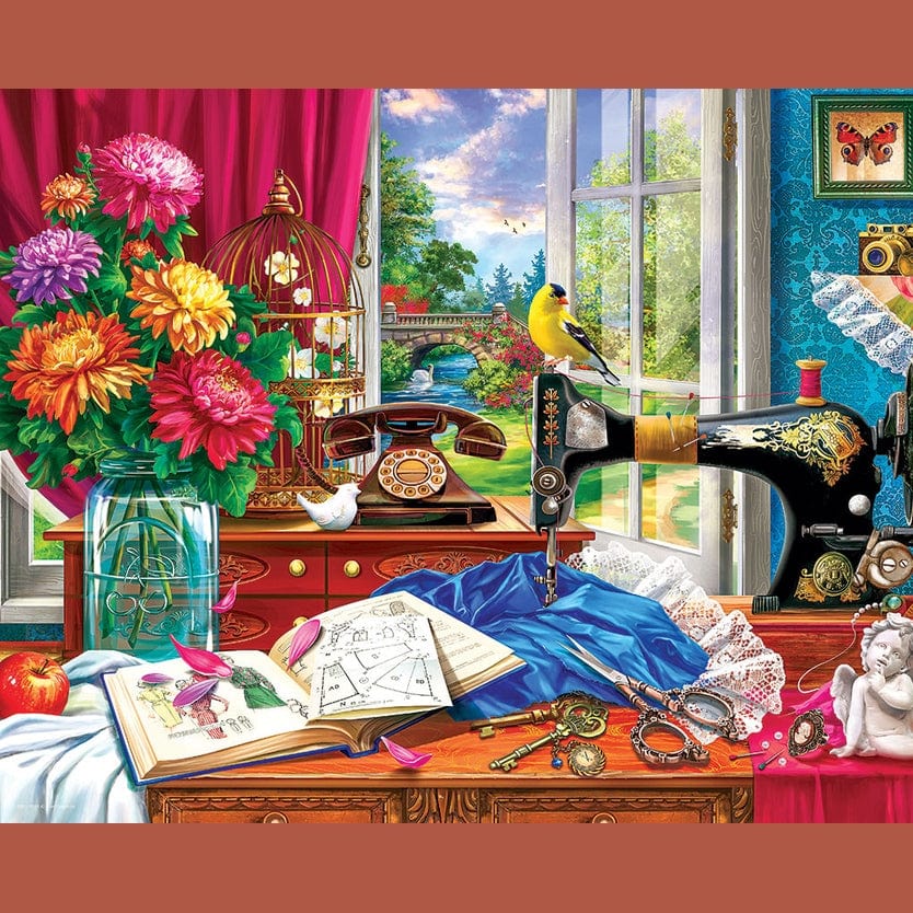 Eurographics Sewing Machine / Collecable Tin550 Piece Smart Cut Jigsaw Puzzle 628136658614