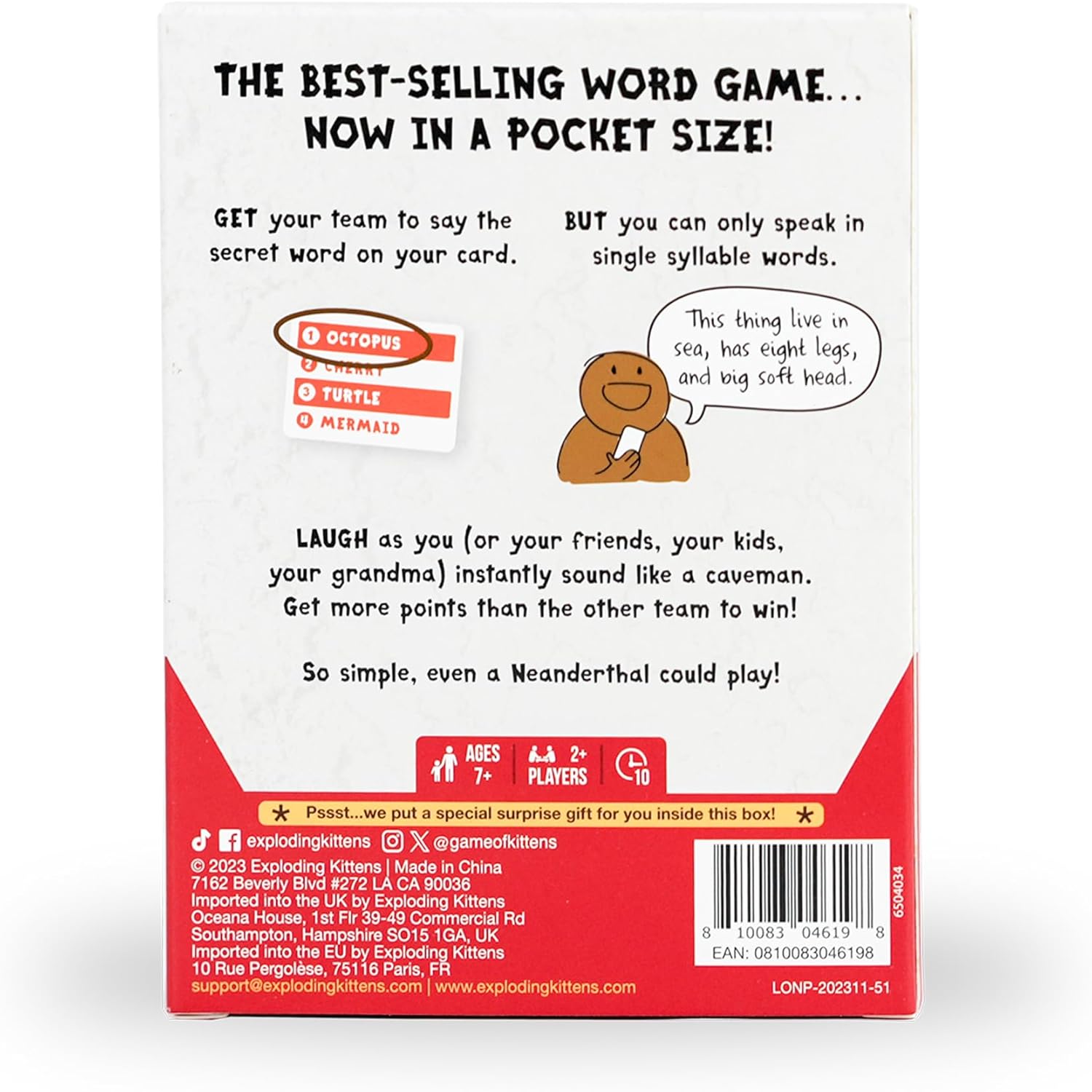 Grab & Game - Poetry For Neanderthals 810083046198