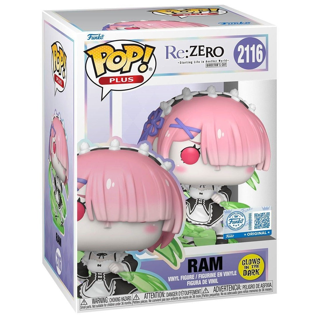 Funko Pop! Vinyl Plus Re:ZERO Ram (Wind Magic) (Glow)