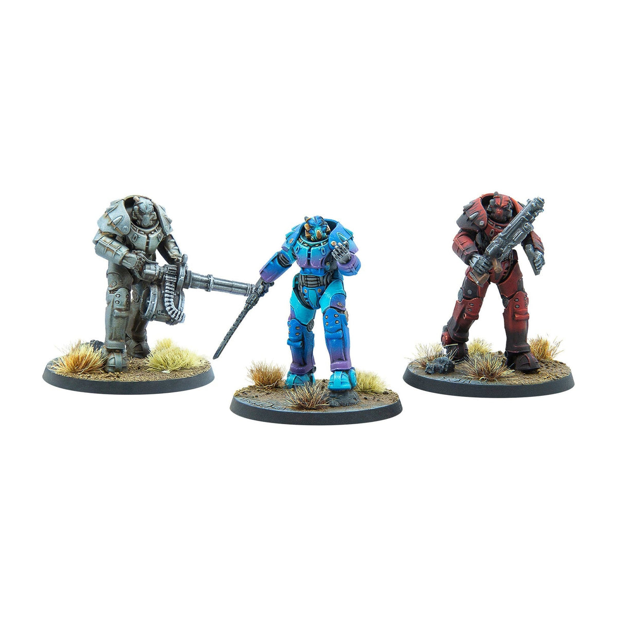 Fallout: Wasteland Warfare – Unaligned X-01 Power Armor Miniatures
