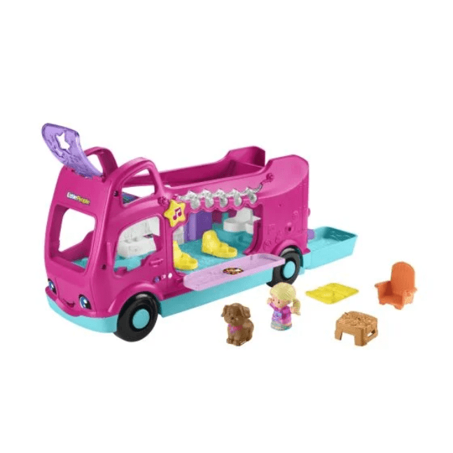 Fisher Price LP Barbie Little Dream Camper Playset with Two Figures and Camping Accessories