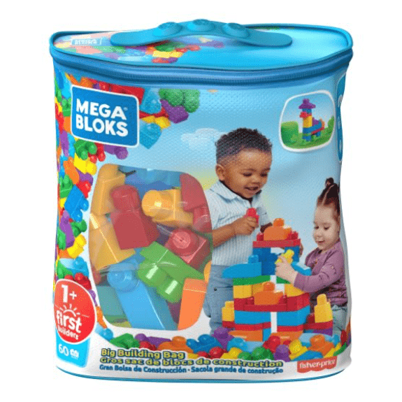 Fisher Price: Mega Bloks Big Building Bag Blue 065541084162
