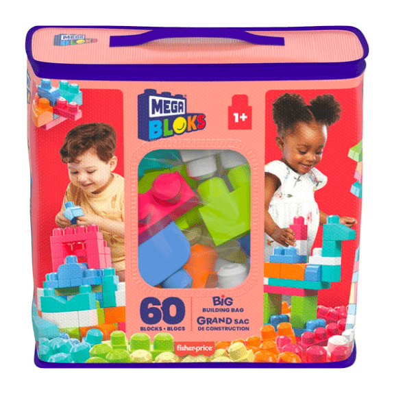 Fisher Price: Mega Bloks Big Building Bag Pink 0065541084179