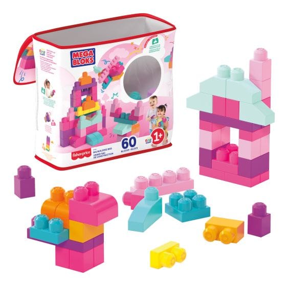Fisher Price - Mega Bloks Big Building Bag - Pink 065541084179