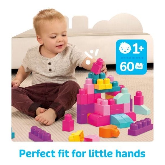 Fisher Price - Mega Bloks Big Building Bag - Pink 065541084179