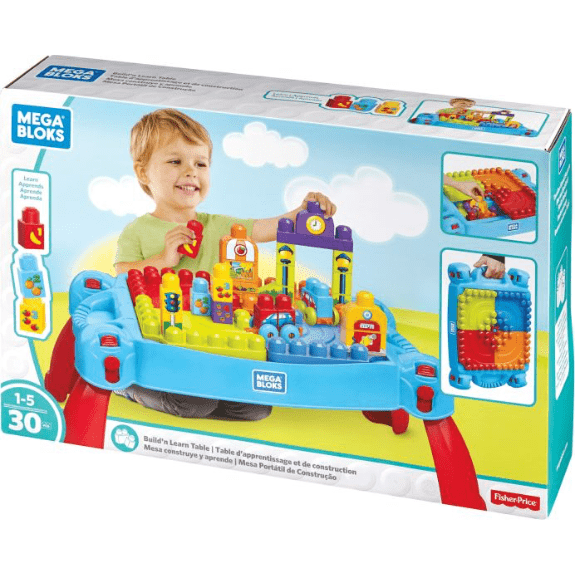 Fisher Price: Mega Bloks Build n Learn Table 0887961515077