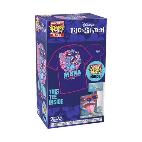 Funko Pocket Pop! & Tee - Disney - Summer Stitch 889698634984
