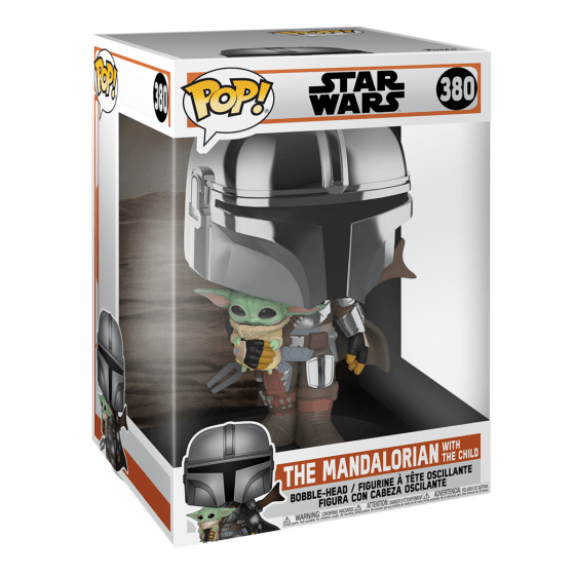 Funko Pop! Vinyl - Jumbo - Star Was Mandalorian - 10" Mandalorian With The Child 380 889698499316