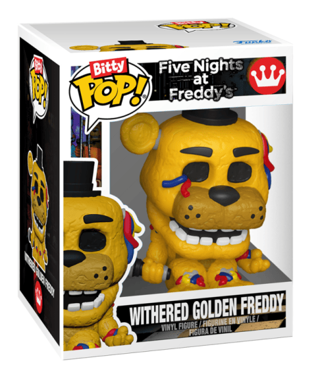 Bitty Pop! - FNAF - Withered Golden Freddy 4 Pack Withered Golden Freddy, Marionette, Lolbit (Choose your Chase)