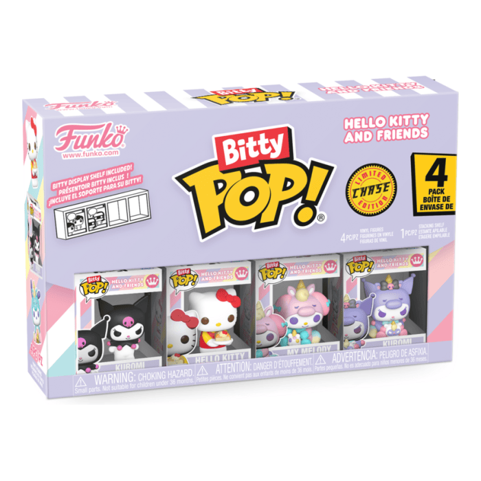 Bitty Pop! - Hello Kitty - 4 Pack - Kuromi, Hello Kitty, My Melody (Choose your Chase)
