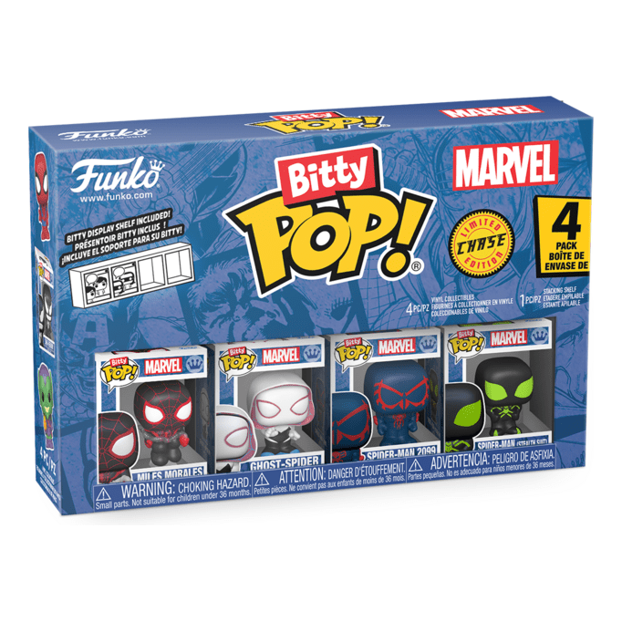 Funko – Bitty Pop! – Marvel – Spider-Man Miles Morales 4 Pack 889698857024