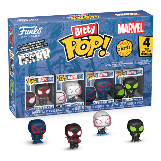 Funko – Bitty Pop! – Marvel – Spider-Man Miles Morales 4 Pack 889698857024