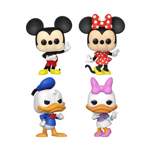 Funko Pop! Disney Mickey & Friends 4 Pack - Mickey, Minnie, Donald, Daisy 889698703390