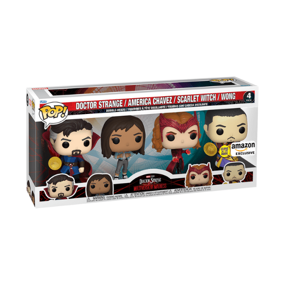 Funko Pop! Doctor Strange 4 Pack - Doctor Strange, America Chavez, Scarlet Witch, Wong 889698691178