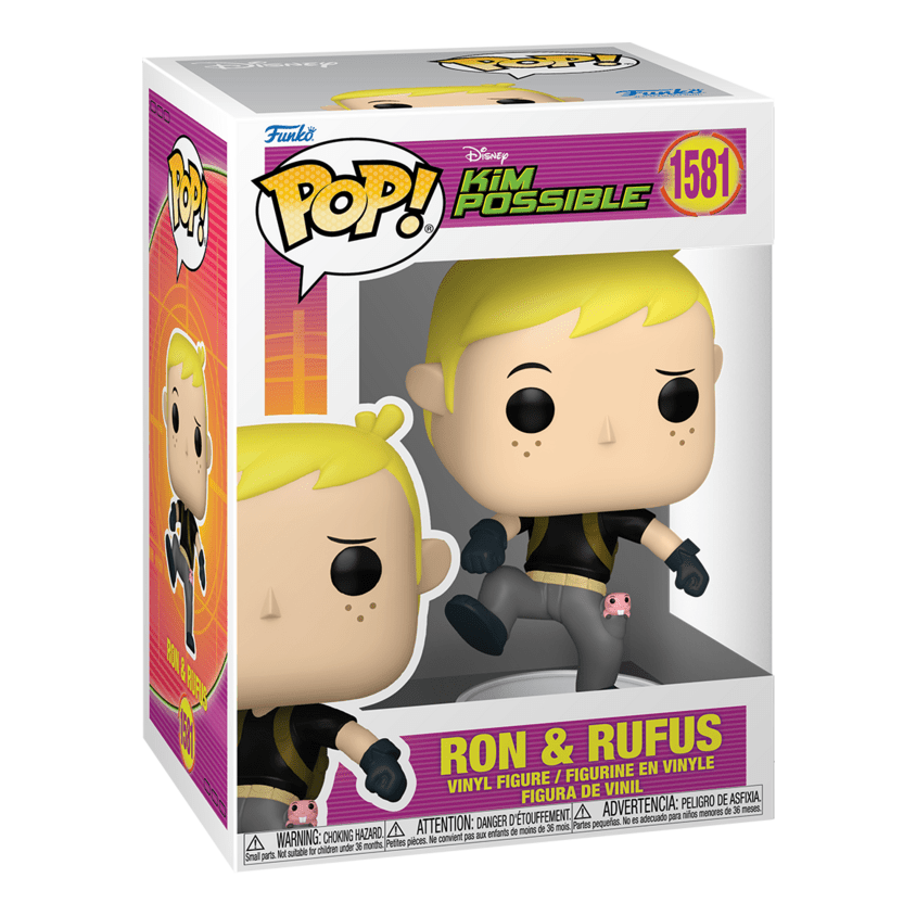 Funko Pop! Vinyl - Kim Possible - Ron w/Rufus Figure