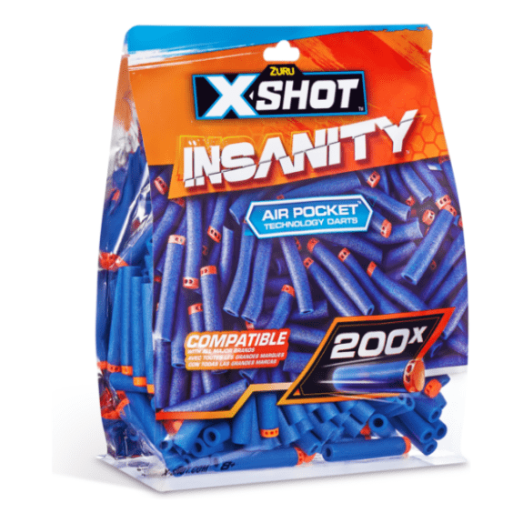 X-Shot Insanity 200 Pack Refill Darts