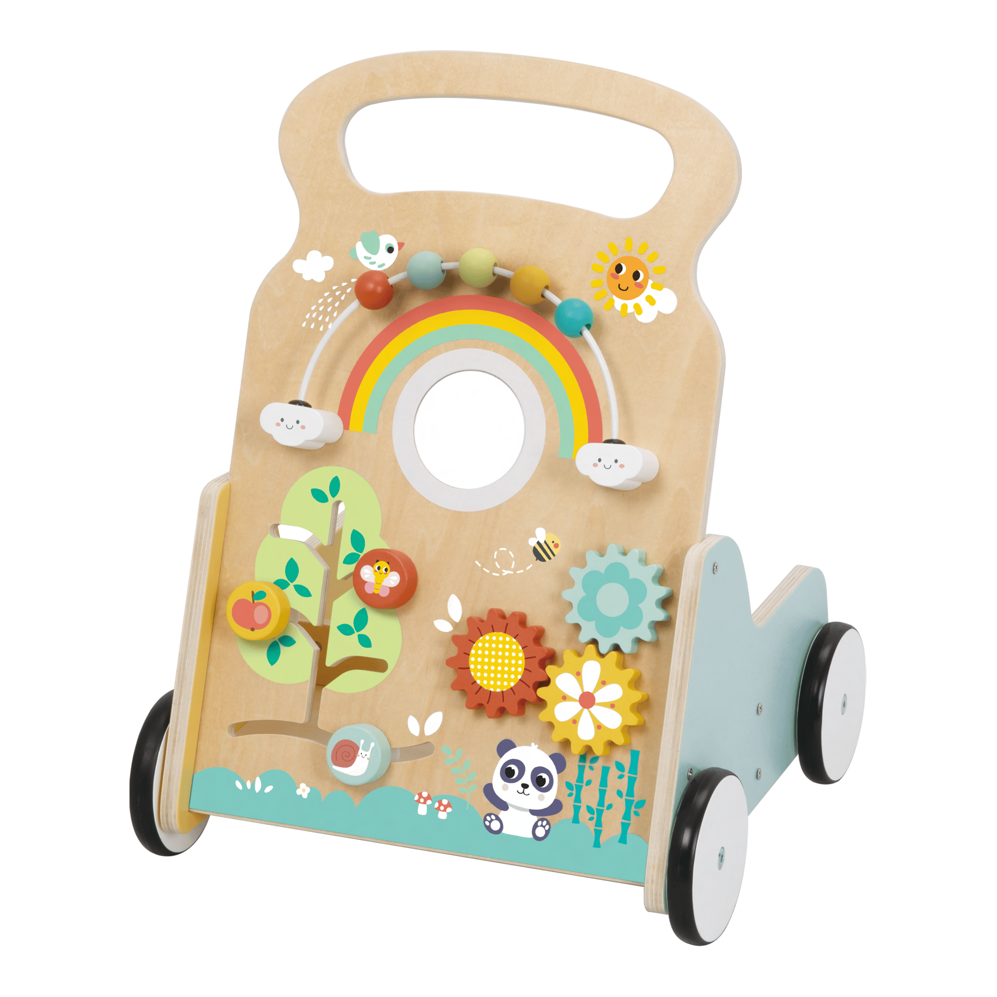 Hi Pando Wooden Multi-Activity Baby Walker