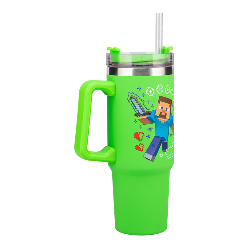 Minecraft Green 900ml Multiway Travel Cup with Straw