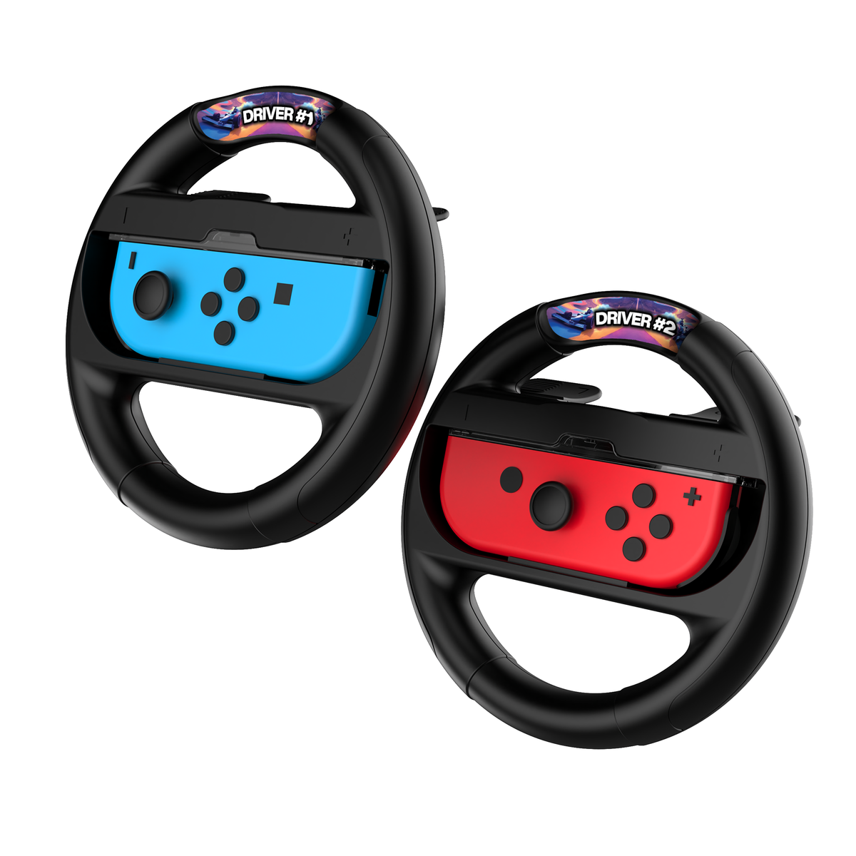 iMP Tech Twin Steering Wheel Pack with Sticker Kit for Nintendo Switch & Switch 2