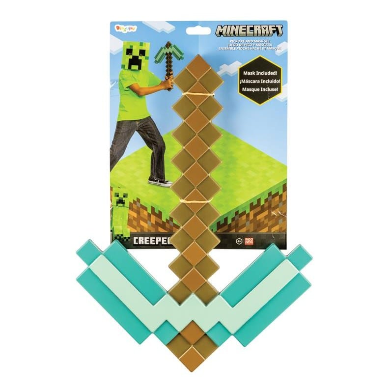 Minecraft Pickaxe & Mask Set 192995156265