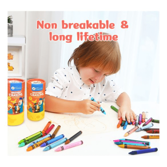 Jar Melo's 24 Colours Washable Crayons 5060462690411