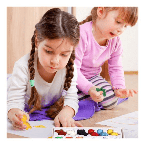 Jar Melo's Colour Dinosaurs 12 Colours Beeswax Crayon 5060462692989