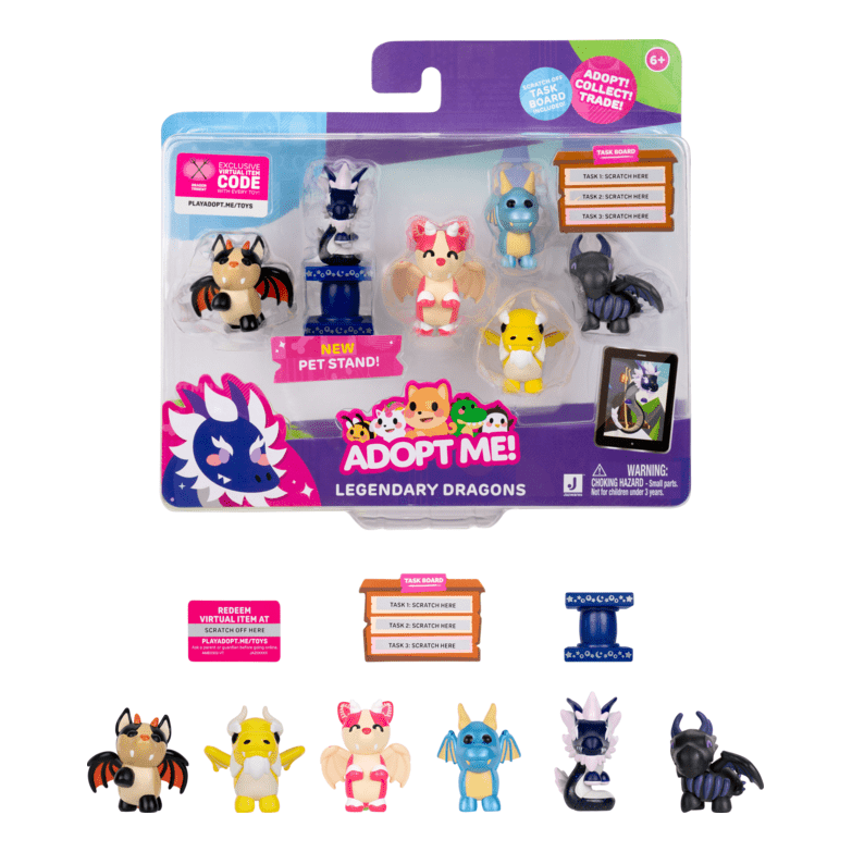 Adopt Me 6 Figure Pets Multipack D Dragons