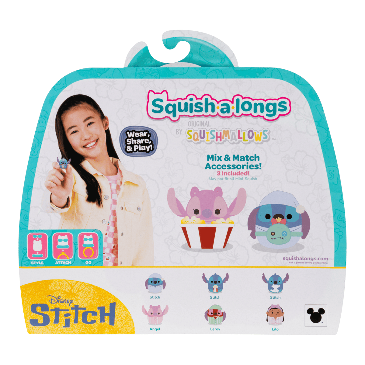 Disney Stitch Squish-a-longs 6-Figure Pack – Style 2 191726050865