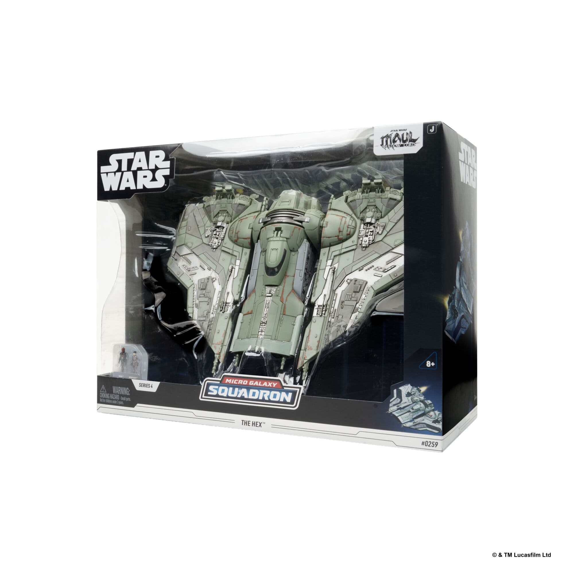 Jazwares Star Wars Micro Galaxy Squadron The Hex 9-Inch Vehicle with 2 Micro Figures 191726025009