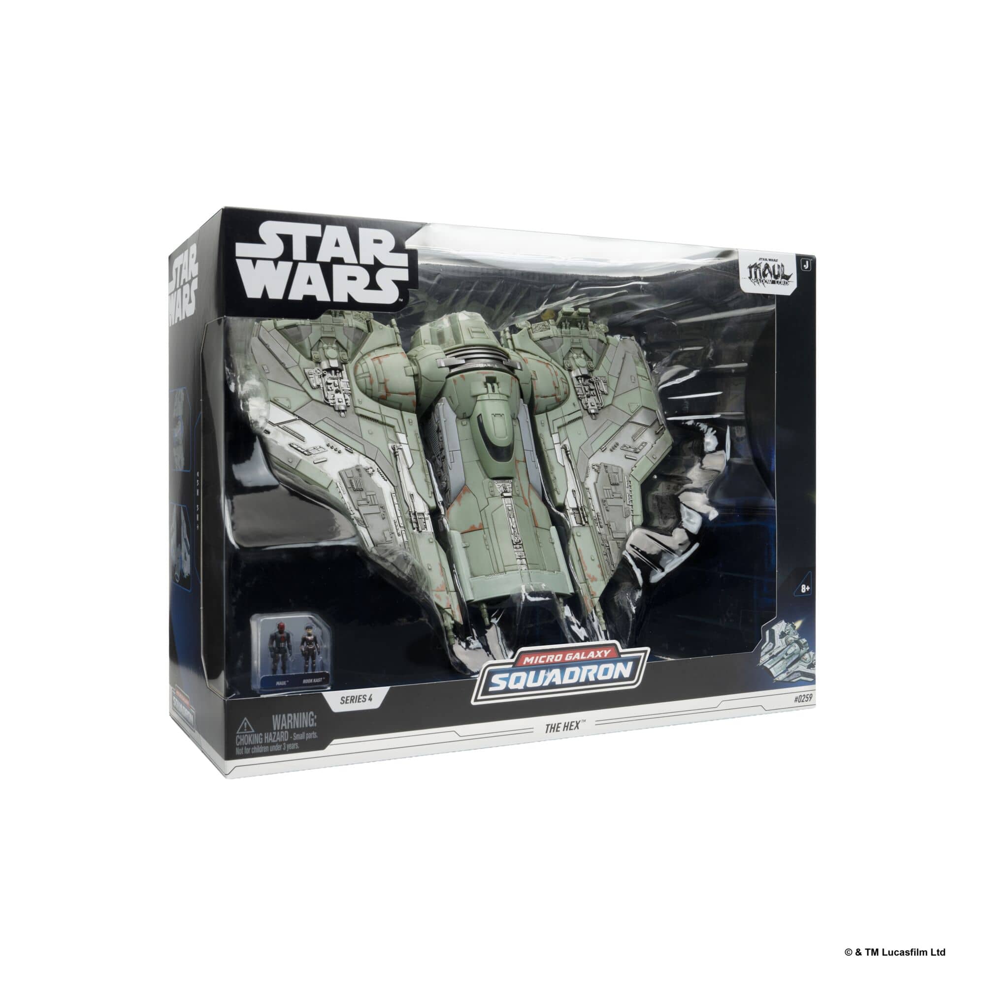 Jazwares Star Wars Micro Galaxy Squadron The Hex 9-Inch Vehicle with 2 Micro Figures 191726025009