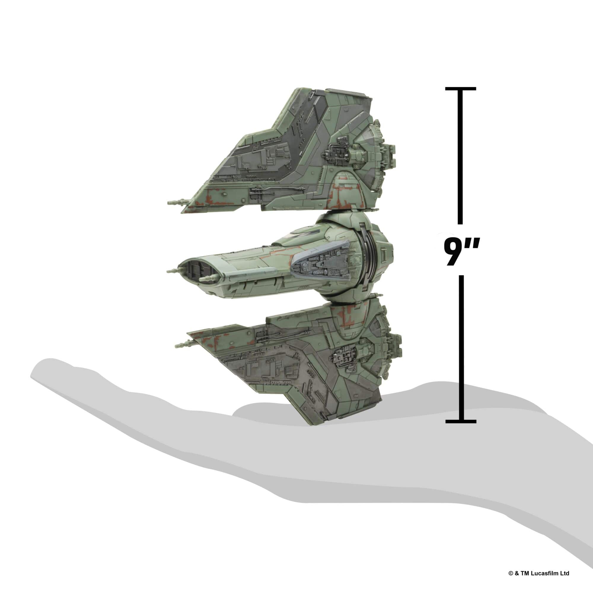 Jazwares Star Wars Micro Galaxy Squadron The Hex 9-Inch Vehicle with 2 Micro Figures 191726025009